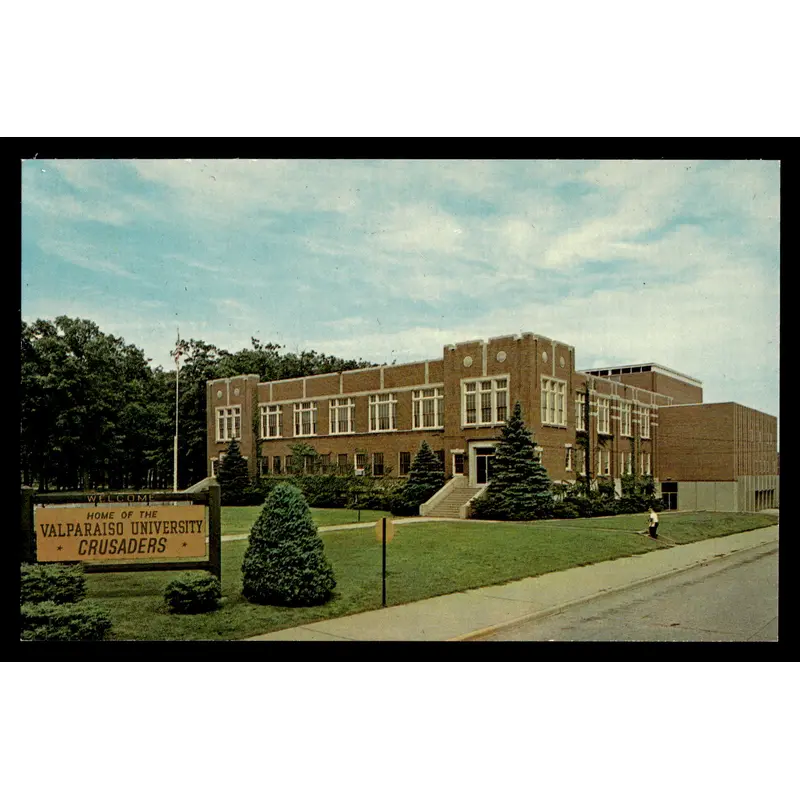Vintage Valparaiso University Gymnasium Postcard