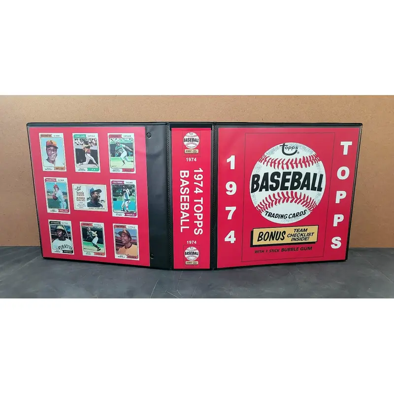 1974 Topps Baseball Cards Custom Made Album Binder Inserts 3 Sizes - 3573