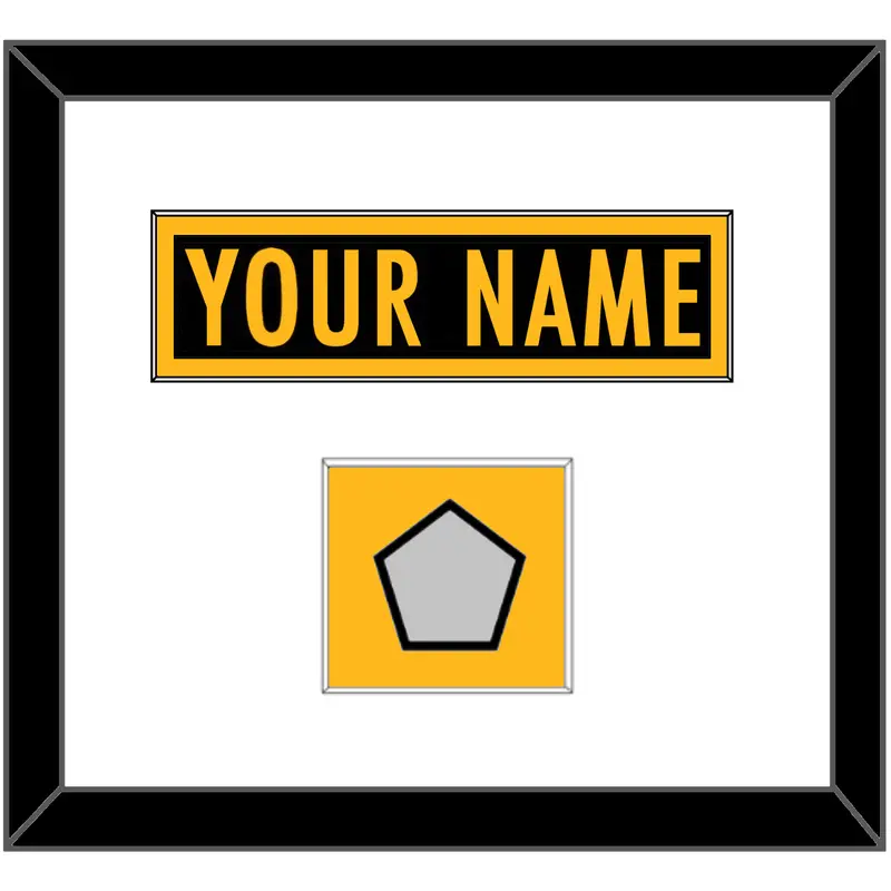 Pittsburgh Nameplate & Super Bowl Jersey Patch - Home Black - Single Mat 1