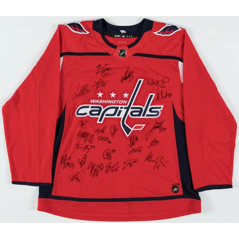2017-18 Washington Capitals Stanley Cups Champs Team Signed Jersey Fanatics COA