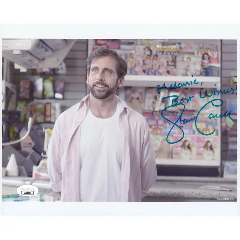 Steve Carell The Office "Melanie, Best Wishes!" Signed 8.5x11 Photo JSA #CE01158