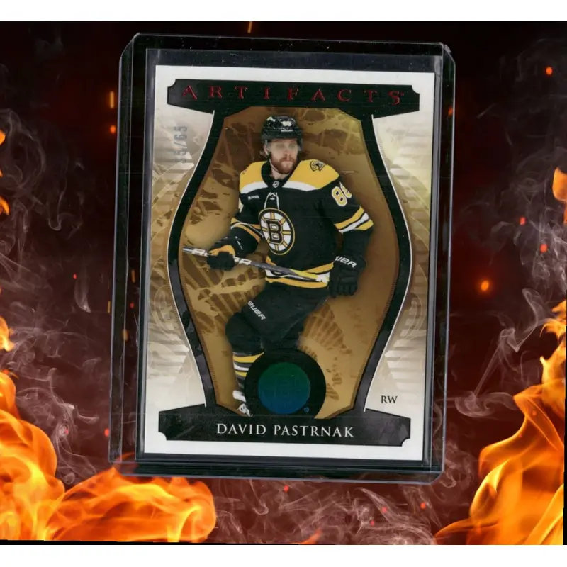 2023-24 Upper Deck Artifacts David Pastrnak Polychrome 35/65 #117