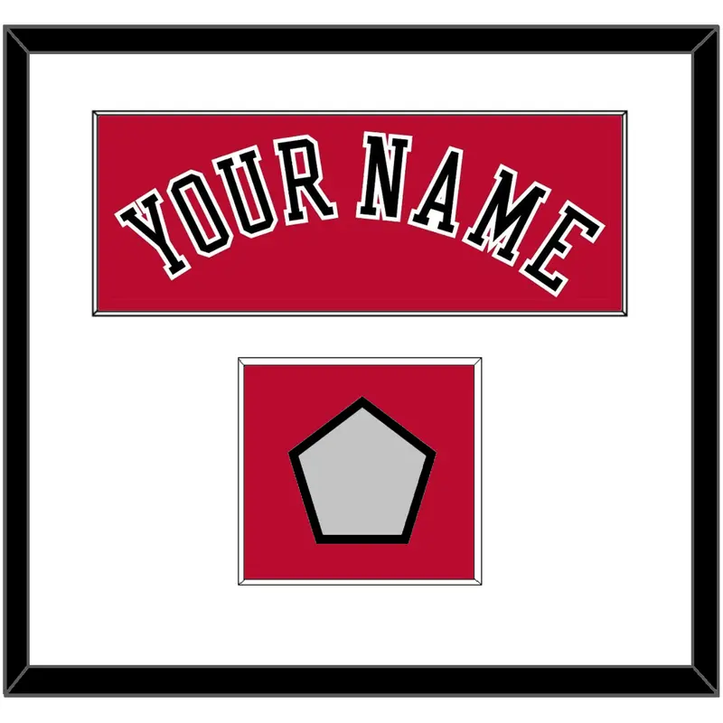Chicago Name & Champions Trophy Patch - Road Red (1986-2017) - Single Mat 1