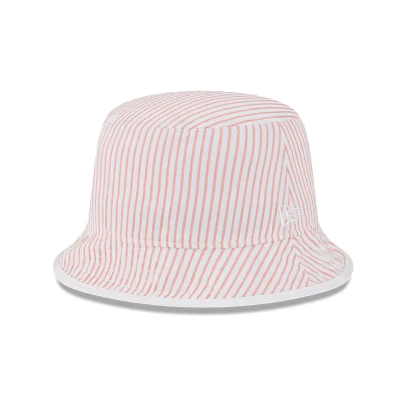 New Era Pinstripe Pastel Orange Bucket Hat