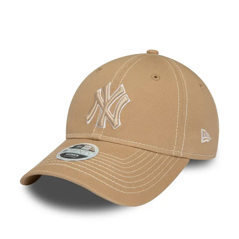 New York Yankees Womens Washed Beige 9TWENTY Adjustable Cap
