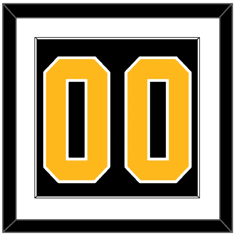 Pittsburgh Number (Back) - Alternate Black - Single Mat 1