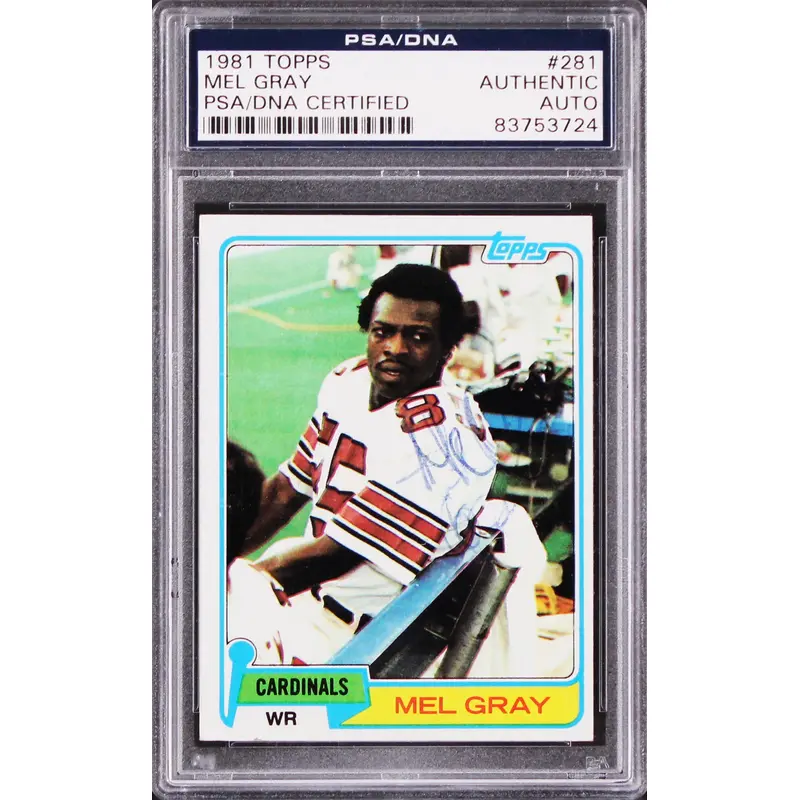 Cardinals Mel Gray Authentic Signed 1981 Topps #281 Card PSA/DNA Slabbed
