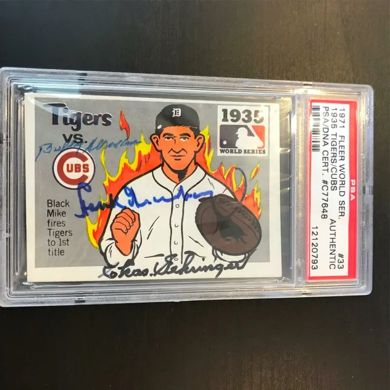 Hank Greenberg & Charlie Gehringer Signed 1968 Laughlin World Series PSA DNA COA