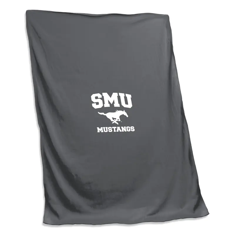 SMU Charcoal Sweatshirt Blanket (Screened)