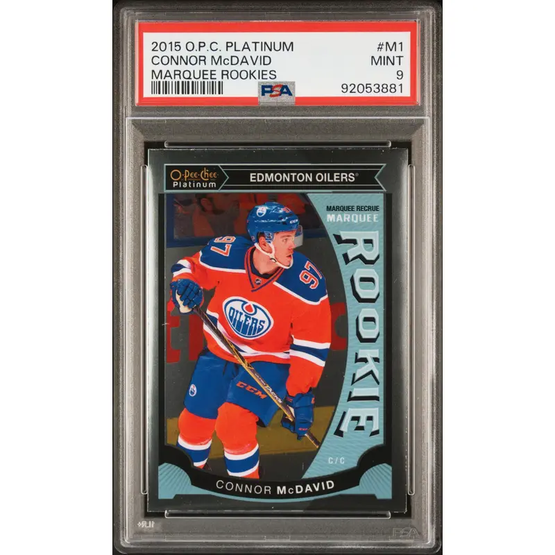 Connor McDavid 2015 OPC Platinum #M1 PSA 9 Mint 3881