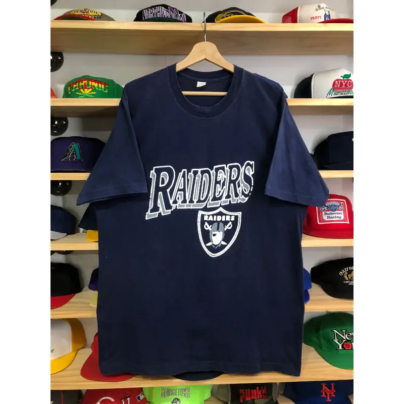 Vintage 80s Los Angeles Raiders Spellout Tee Size XL
