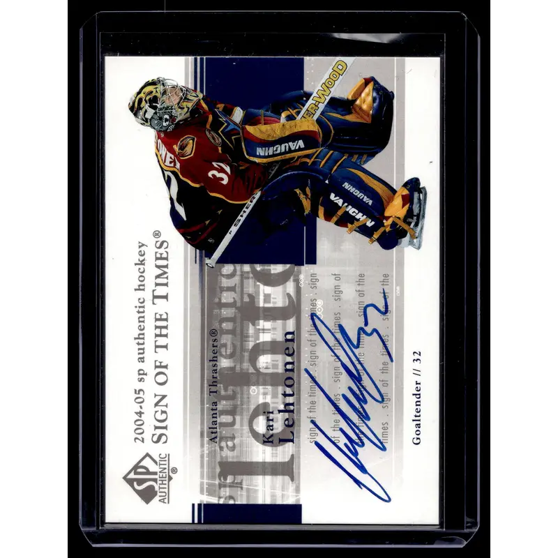 2004-05 Upper Deck SP Authentic - Sign of The Times - Kari Lehtonen #ST-KL