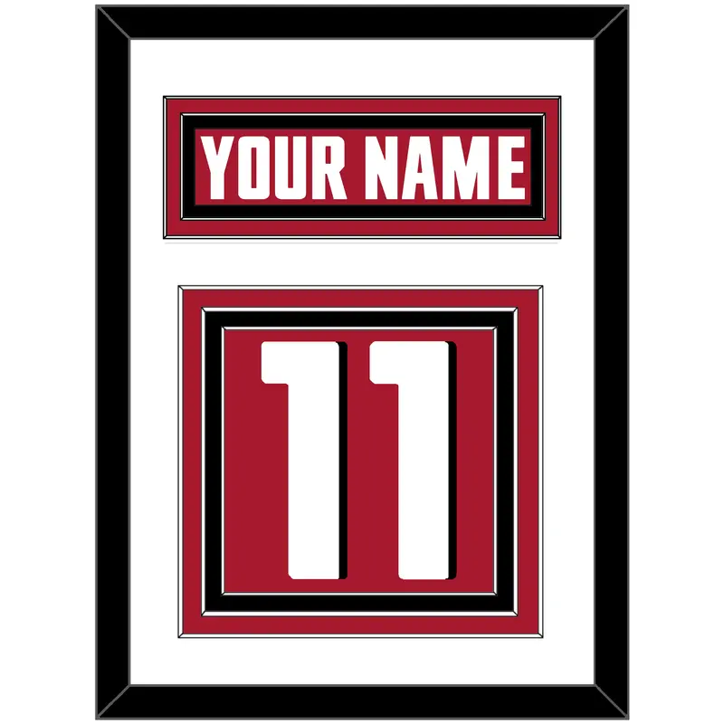 Atlanta Nameplate & Number (Back) - Alternate Red (2020-2022) - Triple Mat 1