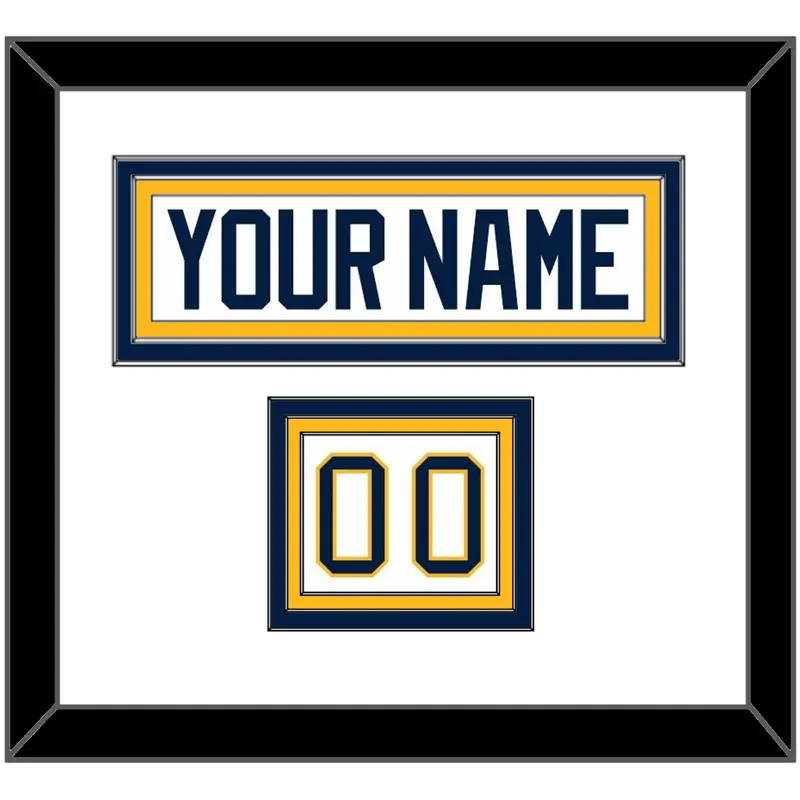 Buffalo Nameplate & Number (Shoulder) - Road White (2010-2020) - Triple Mat 1
