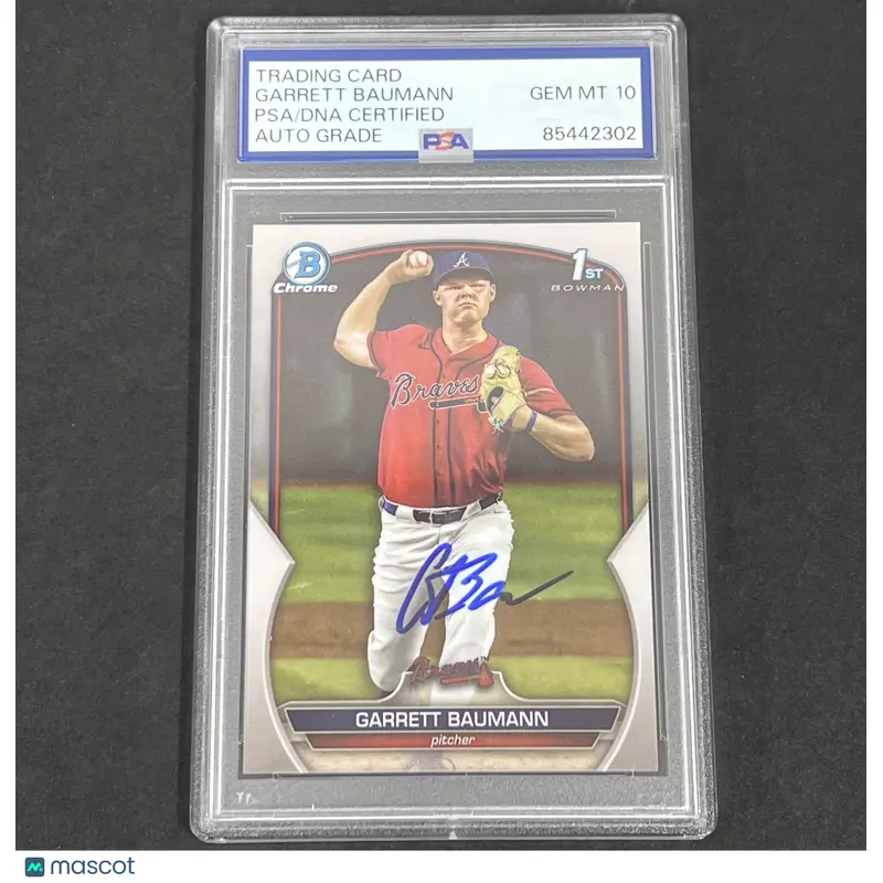2023 Topps Bowman First #BDC-112 Garrett Baumann signed card PSA Auto 10