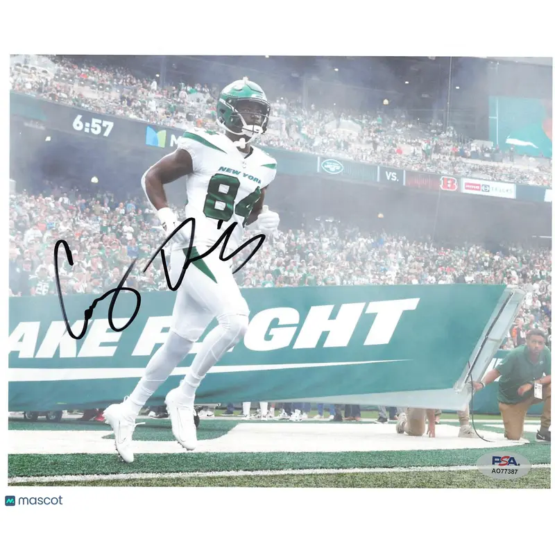 Corey Davis Signed 8x10 Photo PSA New York Jets