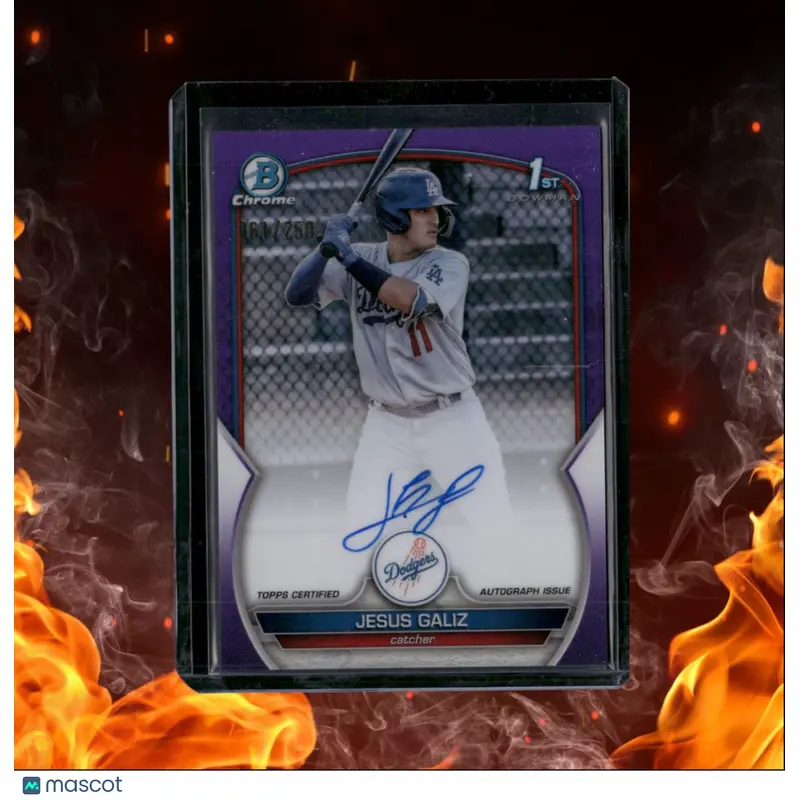 2023 Bowman Chrome Jesus Galiz 1st Prospect Purple Refractor Auto 061/250