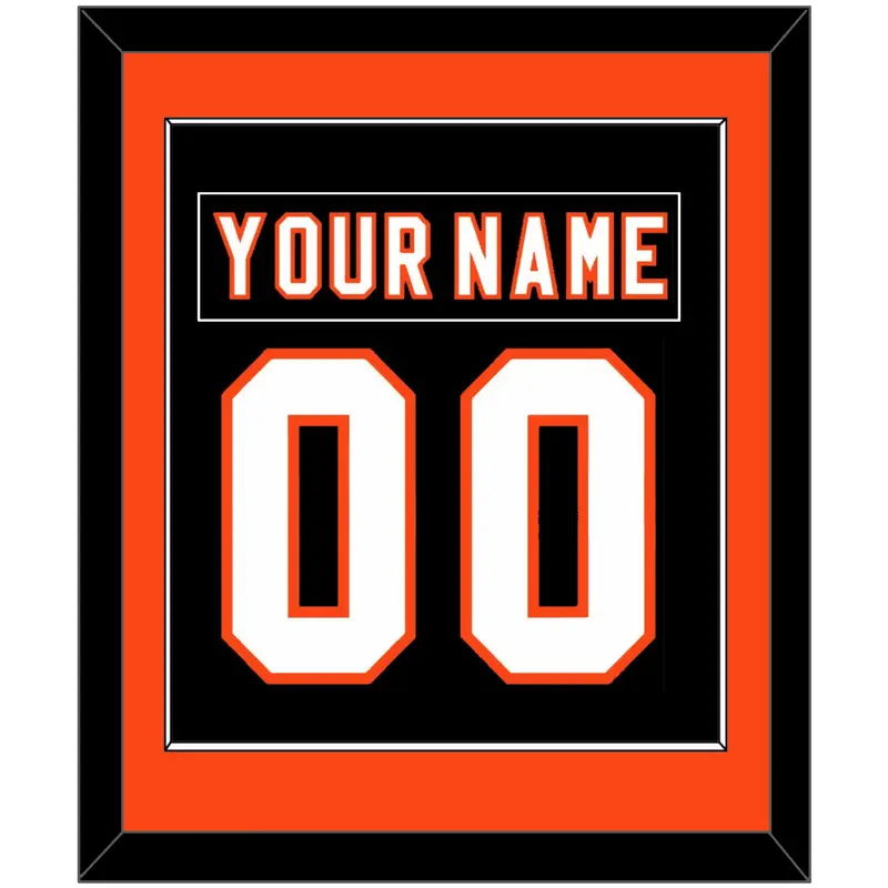 Philadelphia Nameplate & Number (Back) Combined - Home Black (2007-2010) - Single Mat 2