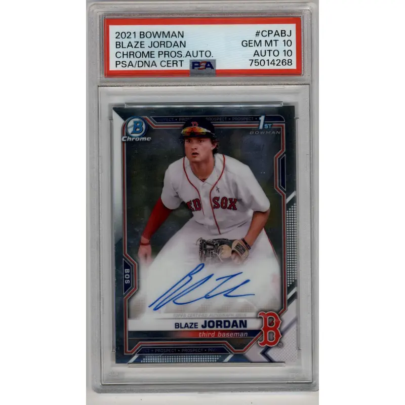 Blaze Jordan 2021 Bowman Chrome Prospect Auto PSA 10 Auto 10 4268