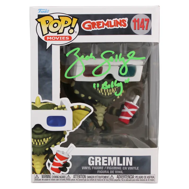 Zach Galligan Gremlins "Billy" Signed Gremlin #1147 Funko Pop Vinyl Figure JSA