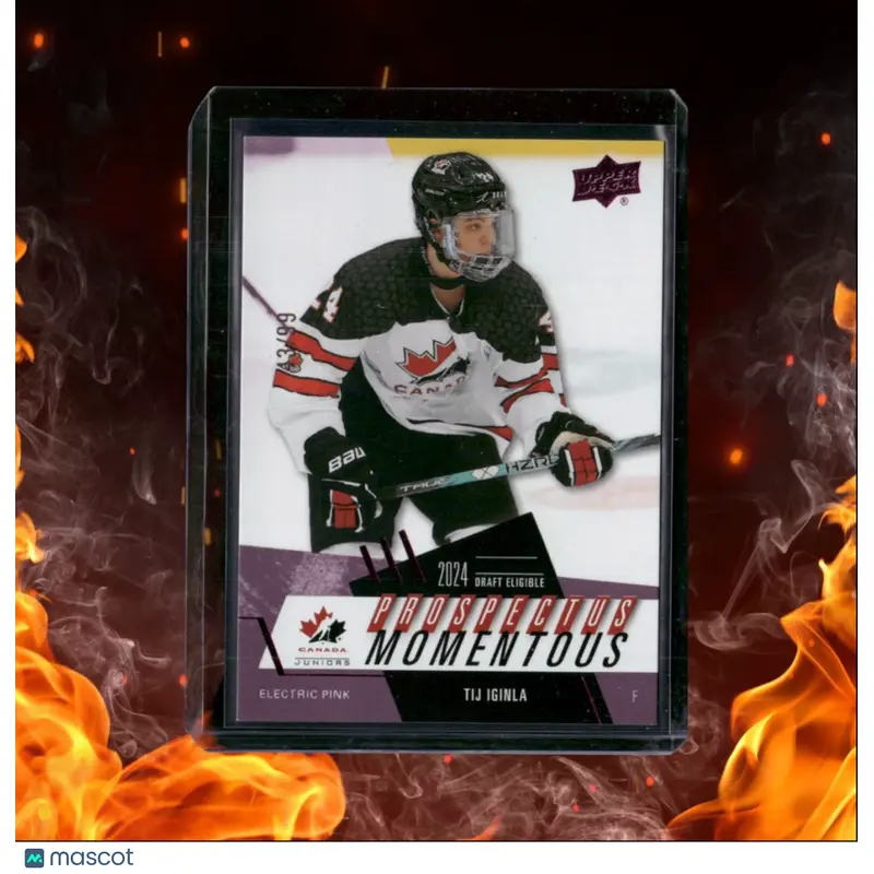 2024-25 Upper Deck Team Canada Juniors Tij Iginla Prospectus Moments Electric
