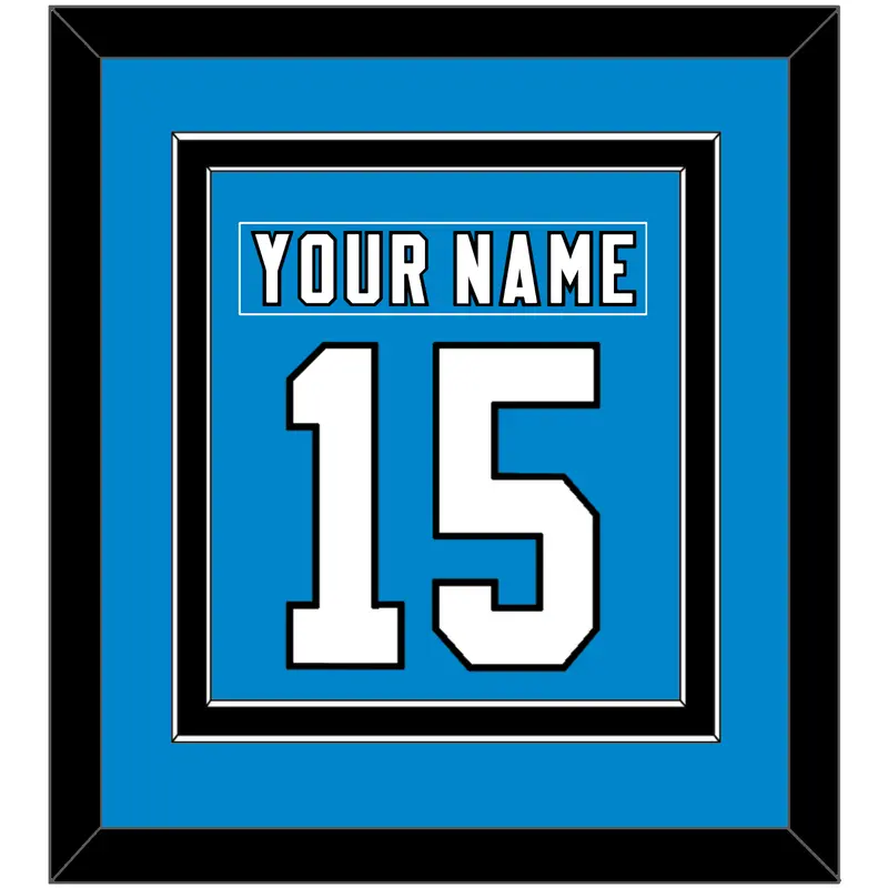Carolina Nameplate & Number (Back) Combined - Home Blue - Double Mat 4