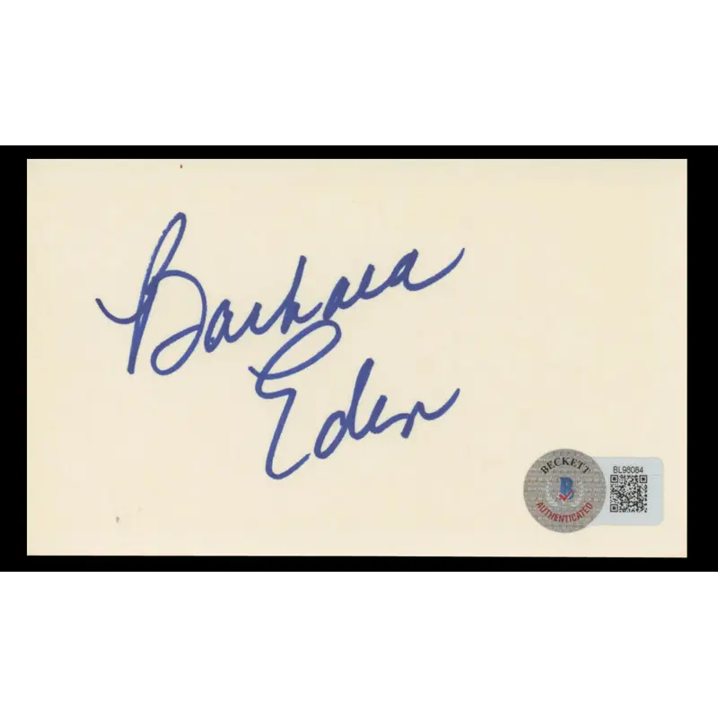 Barbara Eden I Dream of Jeannie Authentic Signed 3x5 Index Card BAS #BL98084