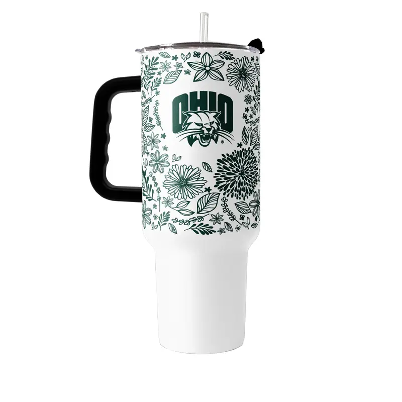 Ohio Bobcats 40oz Botanical Powder Coat Tumbler