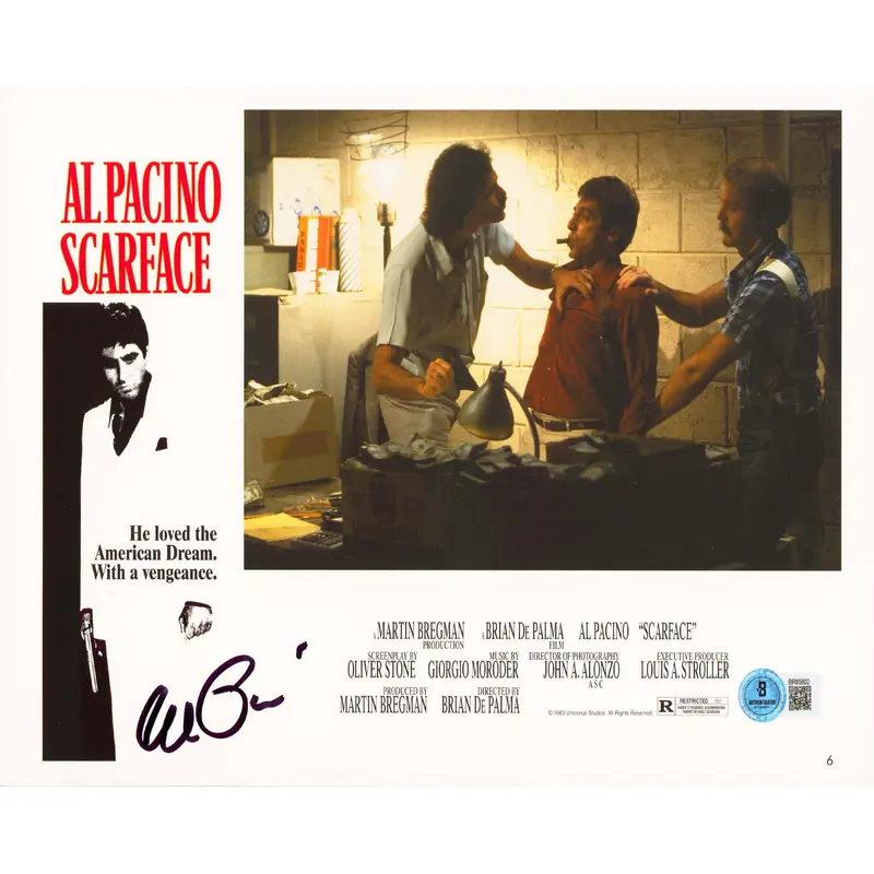 Al Pacino Scarface Authentic Signed 8x11 Horizontal Lobby Card Photo BAS#BR85802