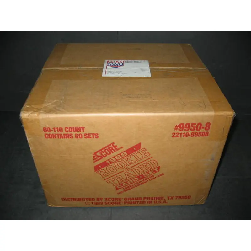 1988 Score Baseball Rookie & Traded Factory Set Case (60 Sets) (Sealed)