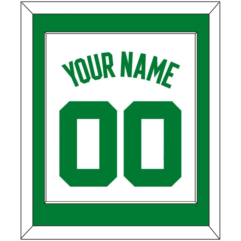 Boston Name & Number - Home White (1972-2018) - Single Mat 1