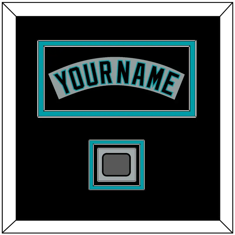 Florida Nameplate & World Series Patch - Road Gray (1993-2001) - Triple Mat 5