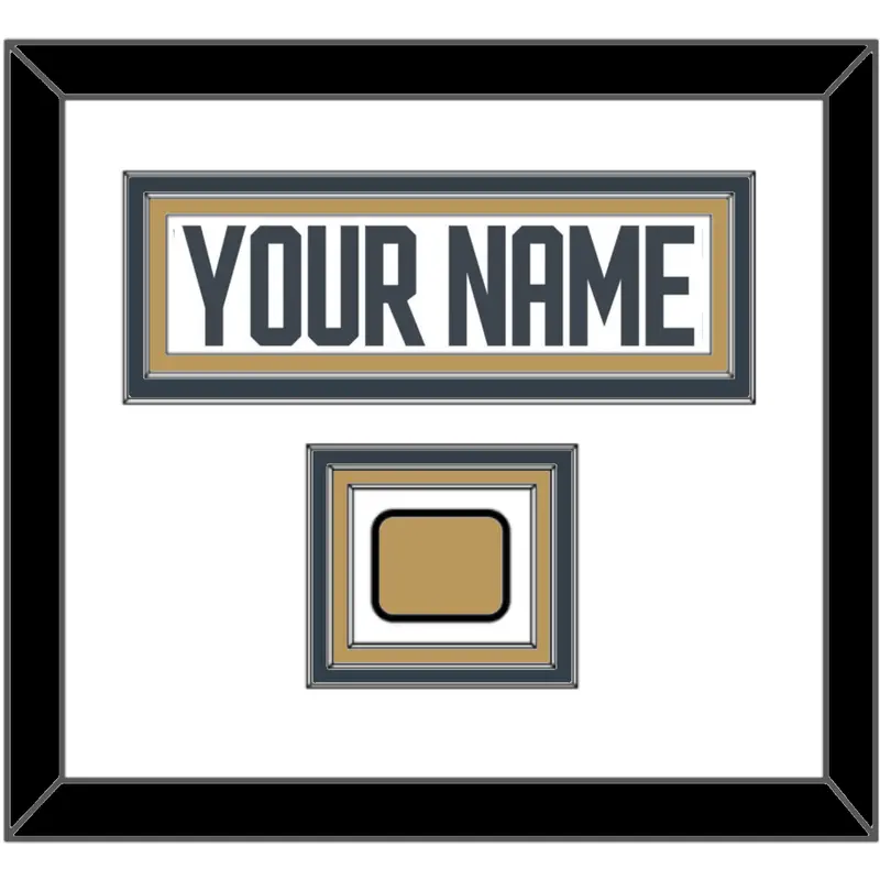 Vegas Nameplate & Jersey Logo Patch - Road White - Triple Mat 1