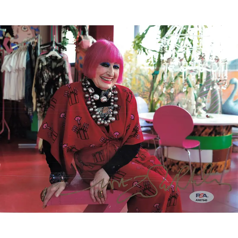 Zandra Rhodes signed 8x10 photo PSA/DNA Autographed Fashion Designer