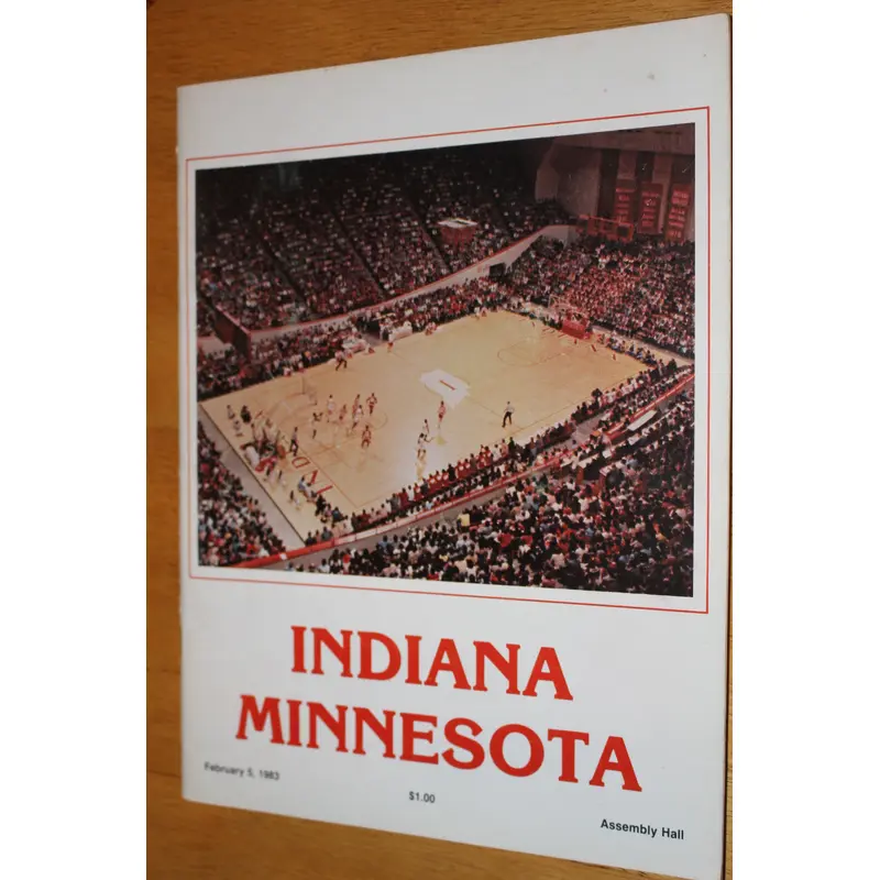 1983 Indiana University vs Minnesota Basketball Program