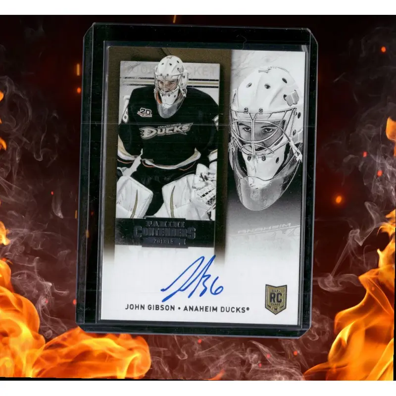 2013-14 Panini Contenders Hockey John Gibson Rookie Auto #218