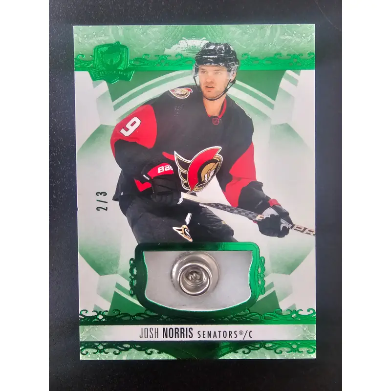 2022-23 Upper Deck The Cup - Green Foil Button - Josh Norris #70 /3