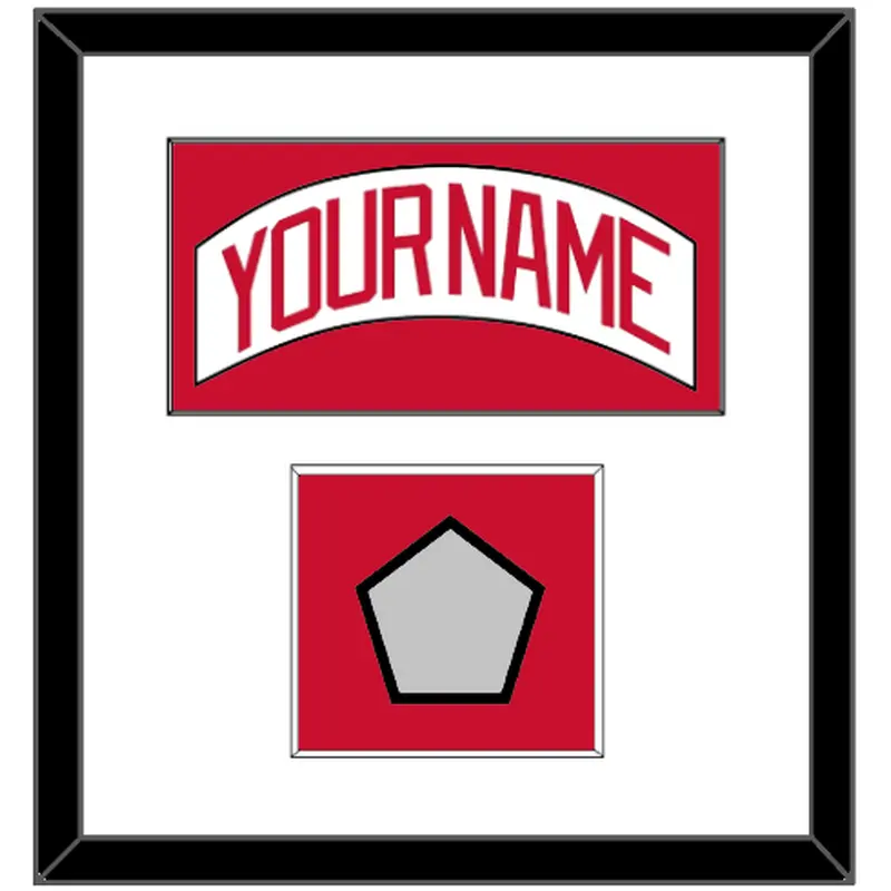 Detroit Nameplate & Stanley Cup Finals Patch - Home White (1997-2007) - Single Mat 1