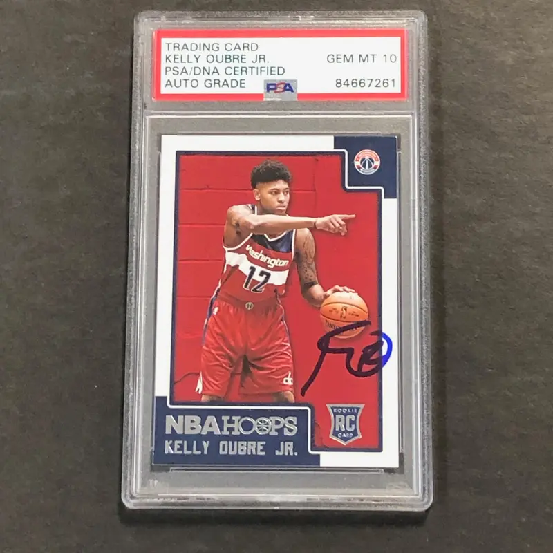 2015 NBA Hoops #283 Kelly Oubre Jr. Signed Card AUTO 10 PSA Slabbed RC Wizards