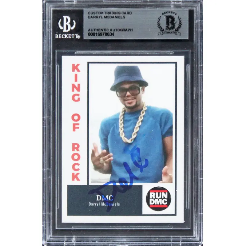 Darryl McDaniels Run DMC Authentic Signed Custom Trading Card BAS Slabbed 2