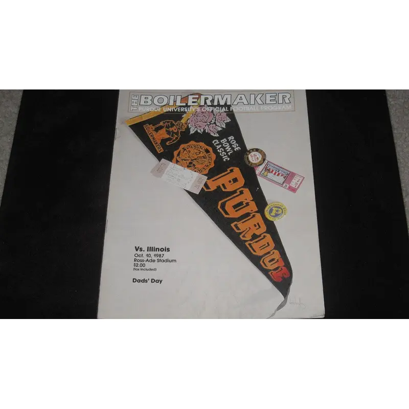 1987 PURDUE VS ILLINOIS FOOTBALL PROGRAM