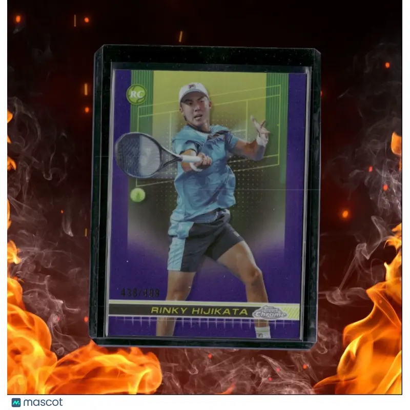 2024 Topps Chrome Tennis Rinky Hijikata Purple Refractor Rookie 438/499 #134