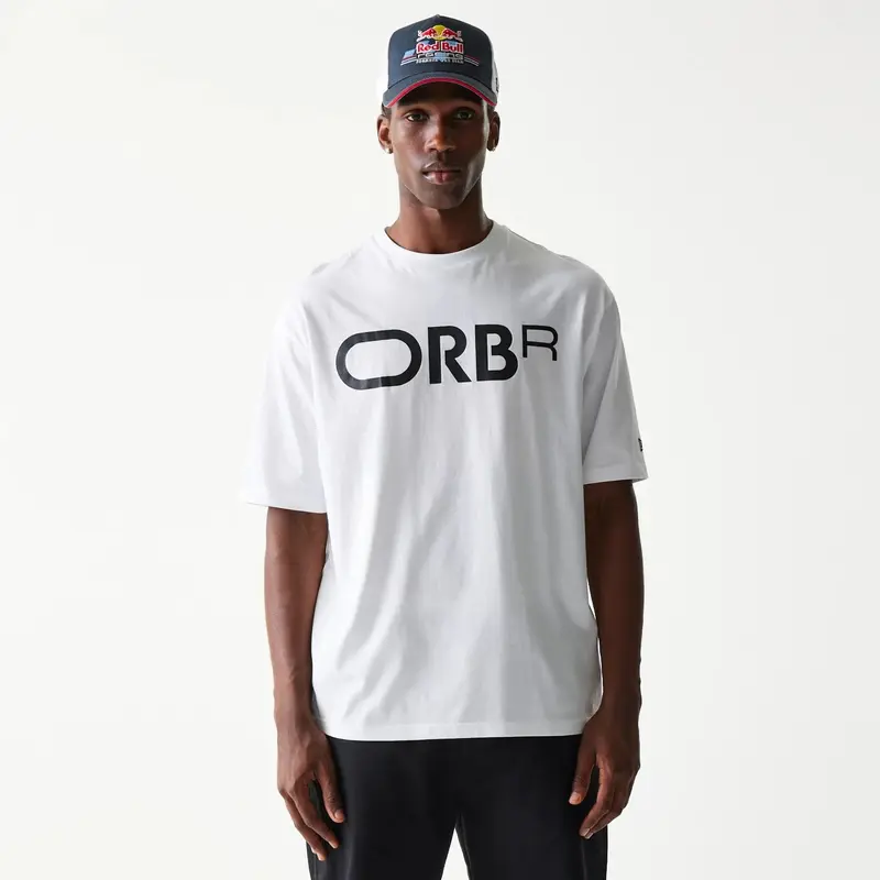 Red Bull Racing Profile White Oversized T-Shirt