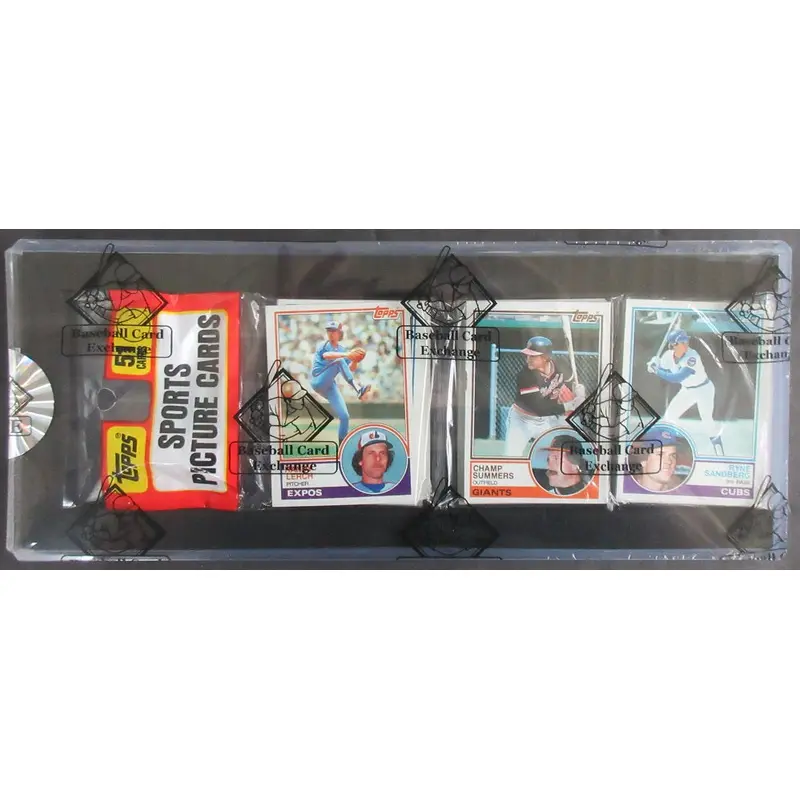 1983 Topps Baseball Unopened Rack Pack (BBCE) (Sandberg Top)