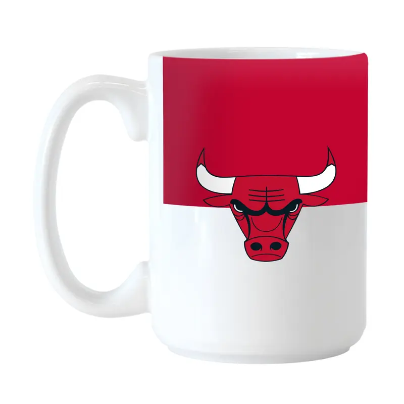 Chicago Bulls Color Block 15 oz Sublimated Mug