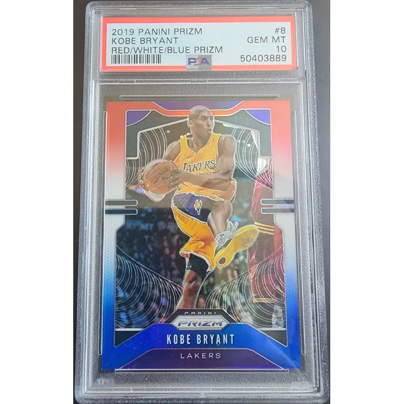 Kobe Bryant 2019 Panini Prizm #8 Red/White/Blue PSA 10 Gem Mint