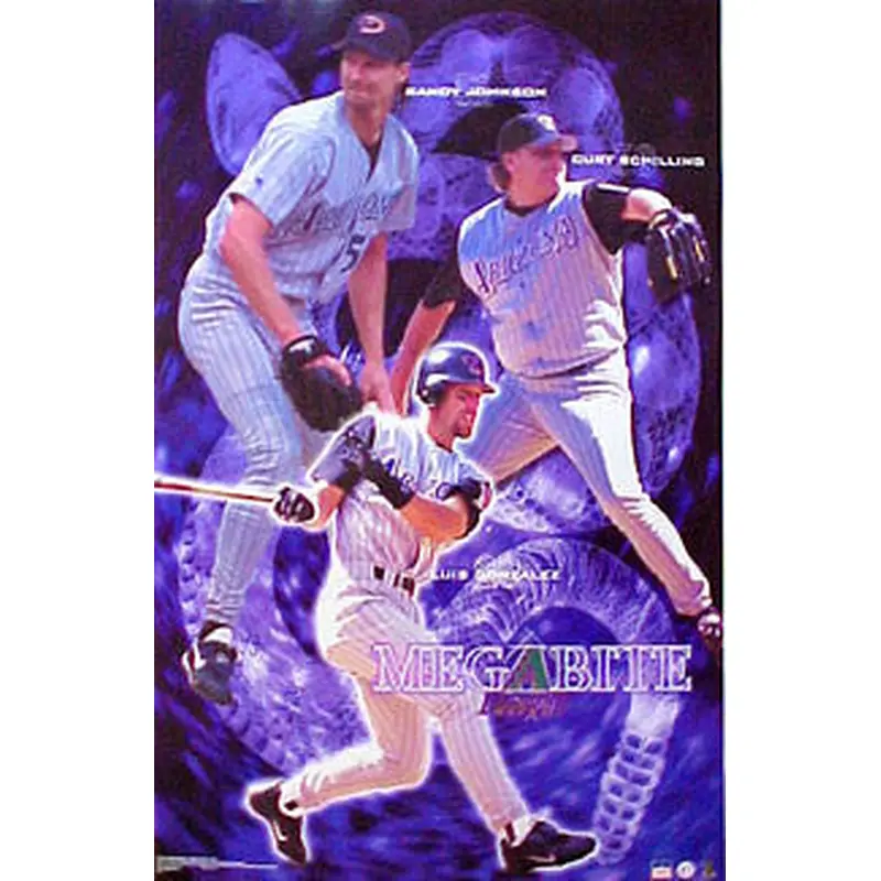 Arizona Diamondbacks "Megabite" Poster (Johnson, Schilling, Gonzalez) - Starline 2001