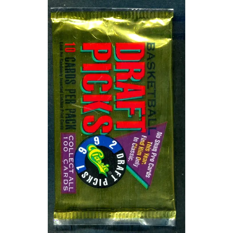 1992/93 Classic Draft Picks Basketball Unopened Pack