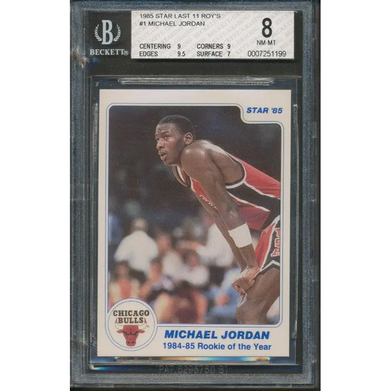 1985 Star Basketball Last 11 ROY's Complete Set Jordan BGS