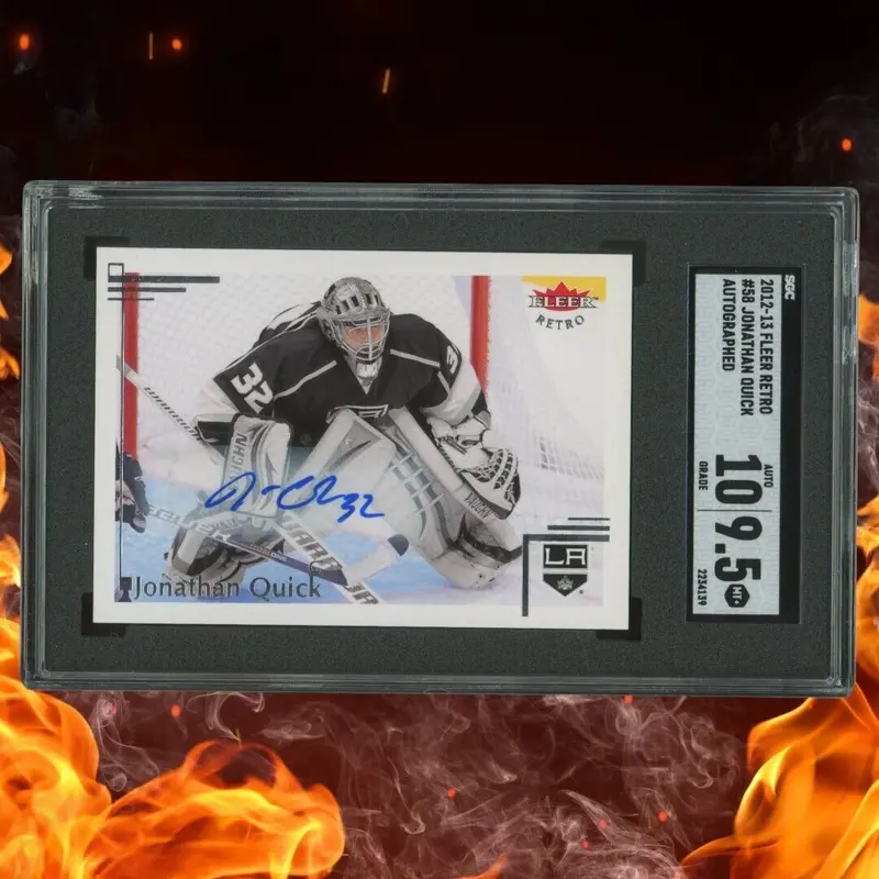 2012-13 Fleer Retro Hockey JONATHAN QUICK Auto SGC 9.5 #58